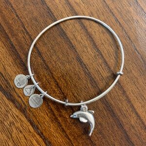 Alex and Ani Silver Dolphin Charm Bracelet